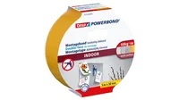 tesa Montageband Powerbond Indoor 5 m x 38 mm - Detailfarbe: Beige - Art: Doppelseitiges Klebeband