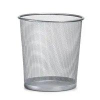 Zeller Present 18100 trash can Round Metal Silver