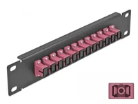 DELOCK 10"" LWL Patchpanel 12 Port SC Simplex violett 1HE