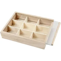 Creativ Company Holzartikel Setzkasten 17 x 13 x 3.5 cm - Breite: 13 cm - Höhe: 4.5 cm - Länge: 17 cm - Anzahl Stück: 1 Stück - Holzherkunft: China - Holzhandelsname: Paulownia tomentosa (Blauglockenbaum)