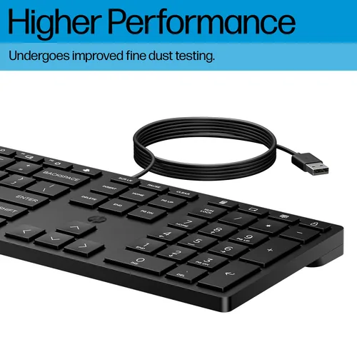 HP 320K Wired Keyboard tastiera Ufficio USB Nero