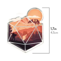 Glass Staff Anstecker The d20 Hero Rot - Themenwelt: Dungeons & Dragons - Detailfarbe: Rot