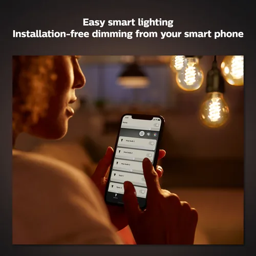 Philips Hue Leuchtmittel White E27 Einzelpack Filament 550 lm - Lampensockel: E27 - Farbtemperatur Kelvin: 2100 K - Aussenanwendung: Nein - Gesamtleistung: 7.2 W - Lichtfarbe: Warmweiss (WW) - Leuchten Kategorie: Leuchtmittel