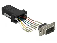 Delock Adapter RJ-45 - RS-232 DB9 (f-m) schwarz - Kabeltyp: Adapter - Datenanschluss Seite A: RJ-45 - Datenanschluss Seite B: RS-232 DB9 Stecker - Kabellänge: 0 m