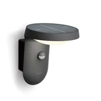 Philips Wandleuchte Tyla IR Solar Ultra-Efficient Anthrazit + Sensor - Dimmbar: nicht dimmbar - Lichtfarbe: Warmweiss - Farbtemperatur Kelvin: 3000 K - Zusätzliche Ausstattung: Dämmerungssensor - Bewegungssensor - Leuchtenfarbe: Anthrazit - Lichtausbeute: