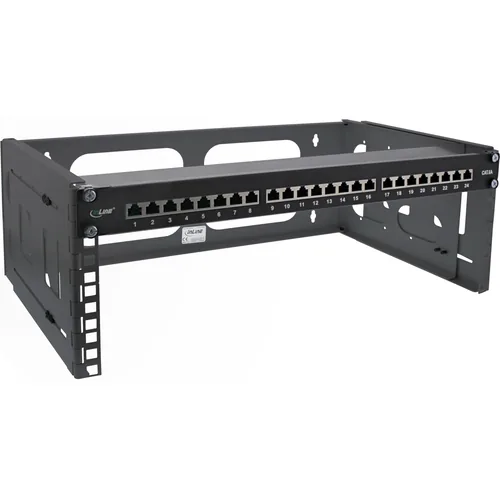 InLine 19104A Rack 4U Wandmontiertes Regal Schwarz