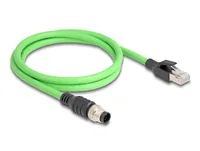 DELOCK M12 Kabel A-kodiert 8 Pin St. zu RJ45 St. PURTPU 1m