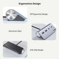 UNITEK ALUMINIUM USB-C HUB 2X USB-A 2X USB-C 5GBPS