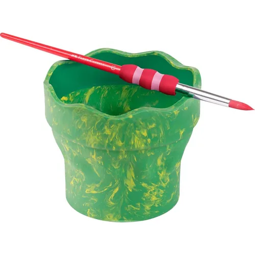 FABER-CASTELL Wasserbecher Clic&Go 181528 grün, für Pinsel