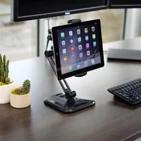 StarTech.com Tablet Halterung für 4,7 bis 12,9 Zoll Tablets - iPad Halterung - Tablet Wandmontage-Halterung - Befestigungskit (Wandplatte, Standfuß, Knopf, Basisabdeckung)