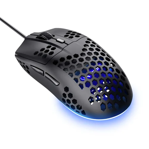 Trust Gaming-Maus GXT928 Helox Schwarz - Bedienungsseite: Rechtshänder - Maus Features: Beleuchtung - Daumentaste - Scrollrad - Umschaltbare DPI-Auflösung - Detailfarbe: Schwarz - Gewicht: 65 g - 82 g - Schnittstelle: USB-A - Maximale Empfindlichkeit: 640