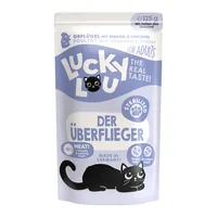 Lucky Lou Nassfutter Lifestage Sterilized Geflügel, 125 g - Tierbedürfnis: Gewichtskontrolle - Geschmacksrichtung: Geflügel - Zertifikate: Keine Zertifizierung - Fleischsorte: Geflügel - Futtereigenschaft: Getreidefrei - Kastriert / Sterilisiert - Glutenf