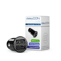 deleyCON Mehrfach-KFZ-Steckdose MK-MK4191 2x2.4A - Stromanschluss Seite A: Zigarettenanzünder Stecker - Stromanschluss Seite B: USB-A Buchse - Schnellladefunktion: Ja