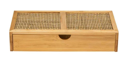 Wenko Aufbewahrungsbox Allegre mit Schublade, Hellbraun - Materialtyp: Holz - Material: Rattan - Detailfarbe: Hellbraun - Produkttyp: Aufbewahrungsbox