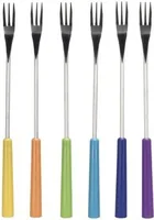 Nouvel Käsefonduegabel Colori 6 Personen - Anzahl Personen: 6 - Material: Edelstahl - Griffmaterial: Kunststoff - Detailfarbe: Silber - Mehrfarbig - Fondue Variante: Käsefondue