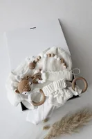 Oykami Baby Geschenkbox Weiss Palermo Elch - Material: Plüsch - Holz - Baumwolle - Detailfarbe: Weiss
