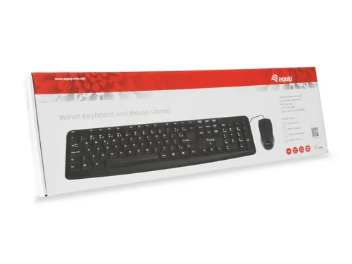 Equip Kombi Kabelgebunden TastaturMaus PT schwarz 1.35m