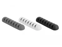 Delock Kabelhalter 4 mm, 3x2 Stück, weiss, grau, schwarz, 7 Durchf - Produkttyp: Kabel-Clip - Ausstattung Kabelmanagement: Set - Selbstklebend - Verpackungseinheit: 6 Stück - Material: TPR - Detailfarbe: Grau - Schwarz - Weiss