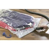 Wenko Vakuumbeutel Kleidersack System L 70 cm x 105 cm, 1 Stück - Breite: 70 cm - Vakuumierfähig: Ja - Höhe: 105 cm - Verpackungseinheit: 1 Stück - Material: Polypropylen (PP) - Polyamid (PA) - Polyethylen (PE)