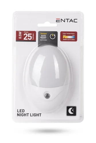 Entac Night Light 0.5W Oval WW White