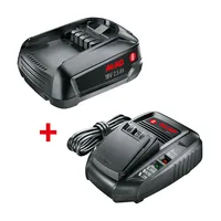 AL-KO Akku und Ladegerät BOSCH HOME AND GARDEN Set, 18 V, 2.5 Ah - Akkusystem: Bosch 18 V POWER FOR ALL - Zubehörtyp: Akku und Ladegerät - Akkukapazität: 2.5 Ah - Spannung: 18 V - Kapazität Wattstunden: 0 Wh - Akkutyp: Lithium-Ion (Li-Ion)