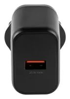 onit USB-Wandladegerät Single 1A 20 W GaN Schwarz - Ladeport Output: 1x USB 20W - Detailfarbe: Schwarz - USB Ladeanschluss: 1