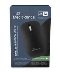 MediaRange optische 4-Tasten Funk-Maus,Mulitpairing,Sym, sw