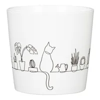 scheurich Blumentopf Catview 12.8 cm, Weiss - Detailfarbe: Weiss - Aufhängevorrichtung: Nein - Detailmaterial: Keramik - Grundmaterial: Keramik