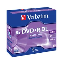 Verbatim 43541 DVD-Rohling 8,5 GB DVD+R DL 5 Stück(e)