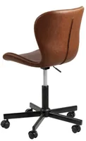 AC Design Bürostuhl Batilda, mit Polsterrücken, Cognac - Produkttyp: Bürostuhl - Material Bezug: Kunstleder - Armlehnen: Nein - Material Fuss: Metall - Rückenart: Polsterrücken - Rollenart: Hartbodenrollen