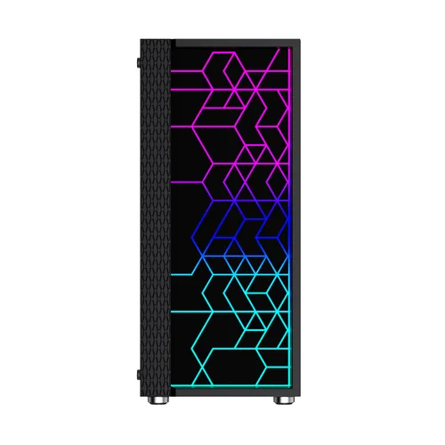 Gembird Fornax 2500 ARGB Gaming ATX computer case, Midi Tower, backlight,  Black