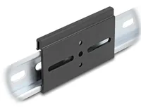 DELOCK Aluminium Montageclip für Hutschiene 80x47,8mm schw.