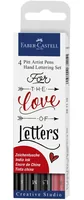FABER-CASTELL Pitt Art Pen Handlettering 267115 schwarz 4 Stück