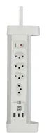 Schönenberger Steckdosenleiste 4 x T13, 1 x USB-C / 2 x USB-A 2 m - Einsatzgebiet: Indoor - Detailfarbe: Silbergrau - Kinderschutz: Keine Angaben - Steckertyp Ausgang: T13 - USB-C Stecker - USB-A Stecker - Schalter: Ja - Steckdosenanzahl: 4