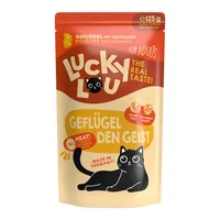 Lucky Lou Nassfutter Lifestage Adult Geflügel, 125 g - Tierbedürfnis: Gewichtskontrolle - Geschmacksrichtung: Geflügel - Zertifikate: Keine Zertifizierung - Fleischsorte: Geflügel - Packungsgrösse: 125 g - Futtereigenschaft: Getreidefrei - Kastriert / Ste