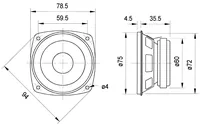 Visaton HiFi-Breitbandlautsprecher FRS 8 - 4 - Impedanz: 4 ? - Lautsprecher Kategorie: Breitband - Durchmesser: 3.3  - Montage: Einbau - Aktiv Lautsprecher: Nein - Nennleistung: 30 W