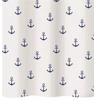 diaqua® Duschvorhang Anchor 120 x 200 cm, Blau/Weiss - Produkttyp: Duschvorhang - Detailfarbe: Blau - Weiss - Breite: 120 cm - Höhe: 200 cm - Detailmaterial: Polyester (PES) - Grundmaterial: Polyester (PES)