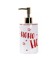 diaqua® Seifenspender «Hoho Ho» 400 ml, Rot/Gold/Weiss - Fassungsvermögen: 400 ml - USB-Schnittstelle: Nein - Detailfarbe: Rot - Weiss - Gold - Wandmontage: Nein - Sensor-Technik: Nein