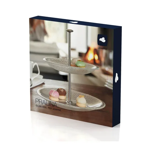 Leonardo Etagere Pralina Transparent - Produkttyp: Etagere - Materialtyp: Glas - Material: Glas - Detailfarbe: Transparent - Anzahl Etagen: 2 × - Stapelbar: Nein