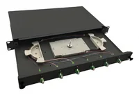 helos LWL 19 Spleissbox 6 x LC/APC Duplex OS2, spleißfertig, schwarz
