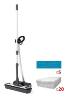 Polti Moppy Black Premium Steam mop 0.7 L 1500 W Aluminium, Black