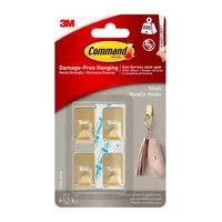 Command Klebehaken 0.225 kg, Gold - Verpackungseinheit: 4 Stück - Material: Metall - Detailfarbe: Gold - Widerstandsfähigkeit: Spritzwassergeschützt - Maximale Tragkraft: 0.225 kg - Klebehaftung: Gute Klebekraft