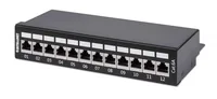 INTELLINET 12-Port Cat6a Patchpanel FTP Desktop schwarz