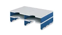 STYRO Styrodoc duo Aufbaueinheit 268-12021.38 grau/blau 4 Fächer
