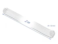 Delock Kabelschlauch Klettverschluss, 2m x 32 mm Weiss - Detailfarbe: Weiss - Breite: 32 mm - Länge: 2 m - Produkttyp: Kabelschlauch - Ausstattung Kabelmanagement: Zuschneidbar - Lösbar - Wiederverwendbar - Verpackungseinheit: 1 Stück