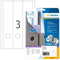 HERMA Ordneretiketten A4 weiß 61x297 mm ablösb. opak 75 St.