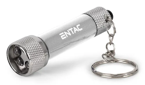 Entac Taschenlampe 5LED Schlüsselanhänger Silber