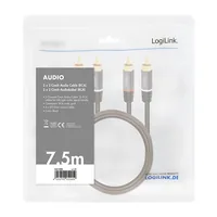 Logilink Audiokabel 2x Cinch -> 2x Cinch RCA 7.5m, black
