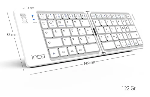 Inca IBK-580BT keyboard Home/Office USB + Bluetooth QWERTY White