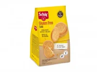 Dr.Schär Apéro Salti glutenfrei 175 g - Produkttyp: Salzgebäck - Nährwertangabe pro: 100 g - Energiegehalt (in kj): 1861 KJ - Energiegehalt (in kcal): 442 Kcal - Fett: 13 g - Gesättigte Fettsäuren: 5.9 g